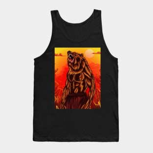 GRIZZLY BEAR ILLUSTRATION Tank Top